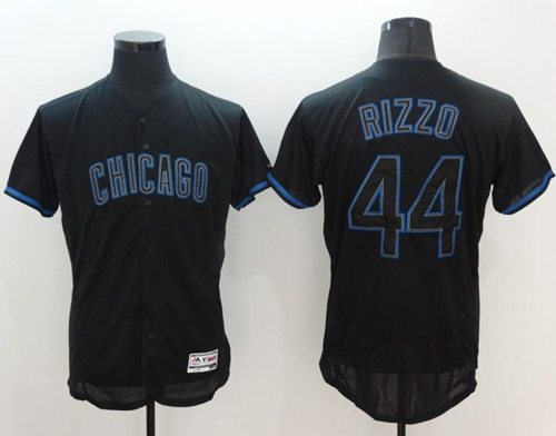 Cubs #44 Anthony Rizzo Black Fashion Flexbase Authentic Collection Stitched MLB Jersey