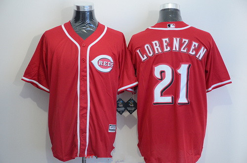 Men's Cincinnati Reds #21 Michael Lorenzen Red Stitched MLB Majestic Cool Base Jersey