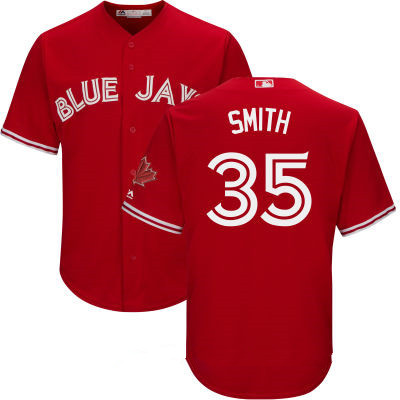 Men's Toronto Blue Jays #35 Chris Smith Red Stitched MLB 2017 Majestic Cool Base Jersey