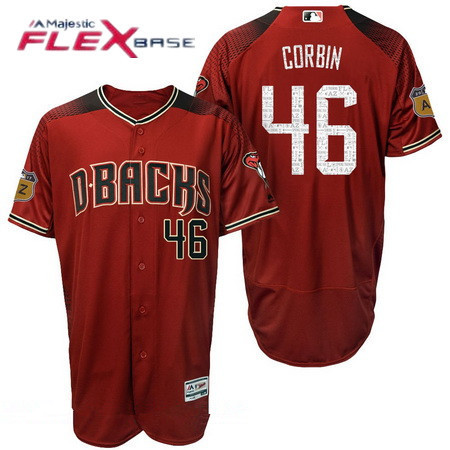 Men's Arizona Diamondbacks #46 Patrick Corbin Red 2017 Spring Training Stitched MLB Majestic Flex Base Jersey