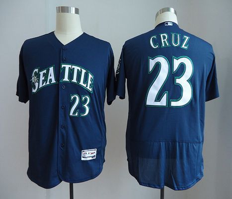 Men's Seattle Mariners #22 Robinson Cano Navy Blue Stitched MLB Majestic Flex Base Jersey