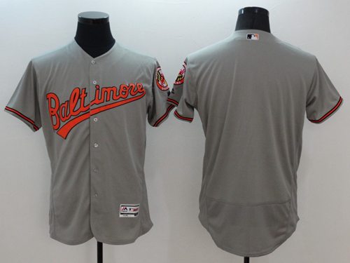 Men's Baltimore Orioles Blank Grey Flexbase Authentic Collection Stitched MLB Jersey