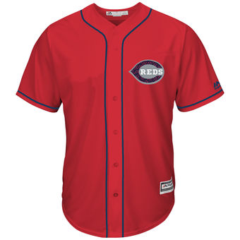 Men's Cincinnati Reds Majestic Fashion Stars & Stripes Cool Base Jersey - Scarlet