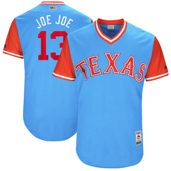 Men's Texas Rangers Joey Gallo Joe Joe Majestic Light Blue 2017 Players Weekend Authentic Jersey