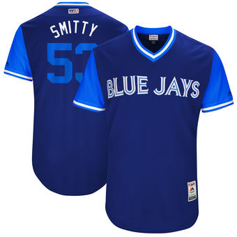 Men's Toronto Blue Jays Chris Smith Smitty Majestic Royal 2017 Players Weekend Authentic Jersey