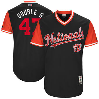 Men's Washington Nationals Gio Gonzalez Double Majestic Navy 2017 Players Weekend Authentic Jersey