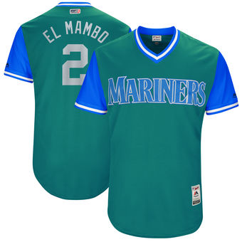 Men's Seattle Mariners Jean Segura El Mambo Majestic Aqua 2017 Players Weekend Authentic Jersey