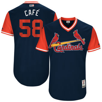 Men's St. Louis Cardinals Jose Martinez Cafè Majestic Navy 2017 Players Weekend Authentic Jersey