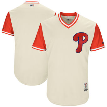 Men's Philadelphia Phillies Majestic Tan 2017 Players Weekend Authentic Team Jersey