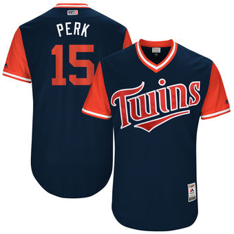 Men's Minnesota Twins Glen Perkins Perk Majestic Navy 2017 Players Weekend Authentic Jersey