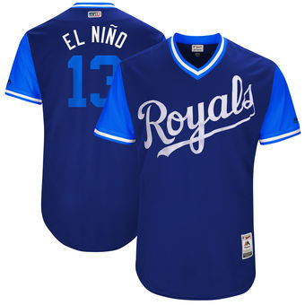 Men's Kansas City Royals Salvador Perez El Nino Majestic Royal 2017 Players Weekend Authentic Jersey