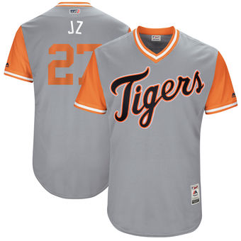 Men's Detroit Tigers Jordan Zimmermann J Z Majestic Gray 2017 Players Weekend Authentic Jersey