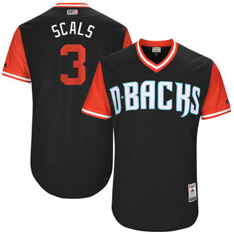 Men's Arizona Diamondbacks Daniel Descalso Scals Majestic Black 2017 Players Weekend Authentic Jersey