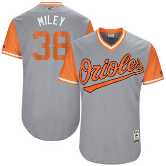 Men's Baltimore Orioles Wade Miley Miley Majestic Gray 2017 Players Weekend Authentic Jersey