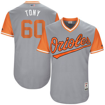 Men's Baltimore Orioles Mychal Givens Tony Majestic Gray 2017 Players Weekend Authentic Jersey