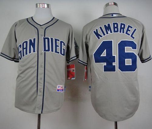 San Diego Padres #46 Craig Kimbrel Grey Cool Base Stitched MLB Jersey