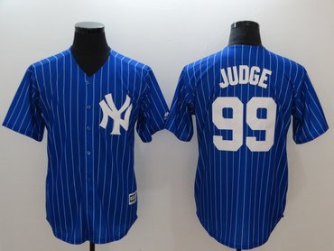 New York Yankees #99 Aaron Judge Blue Cool Base Jersey