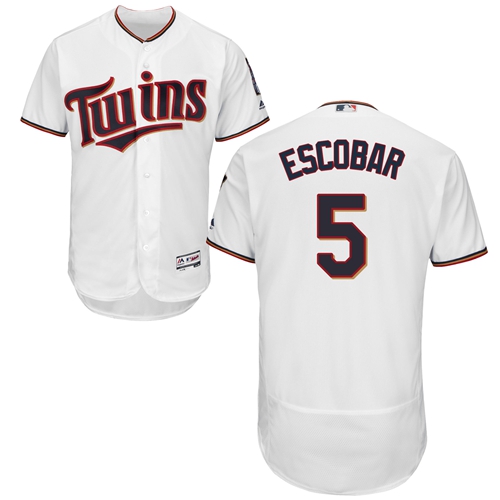 Minnesota Twins #5 Eduardo Escobar White Flexbase Authentic Collection Stitched Baseball Jersey