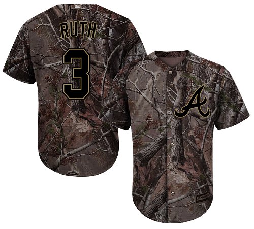 Atlanta Braves #3 Babe Ruth Camo Realtree Collection Cool Base Stitched MLB Jersey