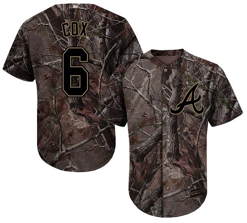 Atlanta Braves #6 Bobby Cox Camo Realtree Collection Cool Base Stitched MLB Jersey