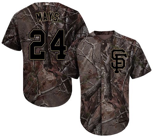 San Francisco Giants #24 Willie Mays Camo Realtree Collection Cool Base Stitched MLB Jersey