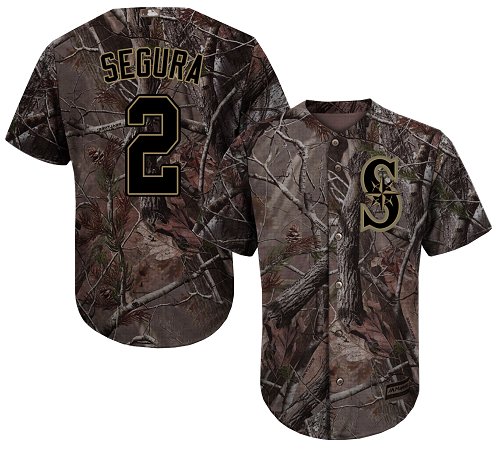 Seattle Mariners #2 Jean Segura Camo Realtree Collection Cool Base Stitched MLB Jersey