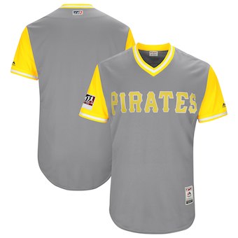 Men's Pittsburgh Pirates Blank Majestic Gray 2018 Players' Weekend Authentic Team Jersey