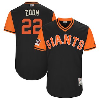 Men's San Francisco Giants 22 Andrew McCutchen Zoom Majestic Black 2018 Players' Weekend Authentic Jersey