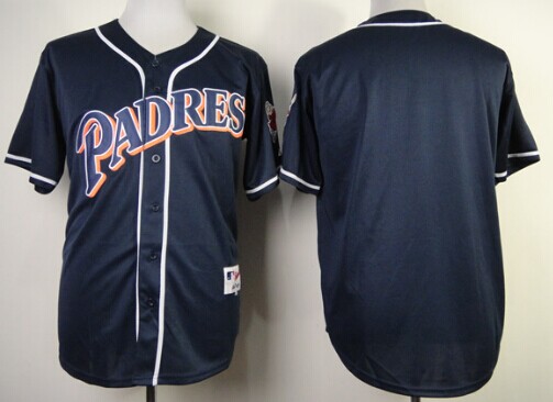 San Diego Padres Blank 1998 Navy Blue Jersey