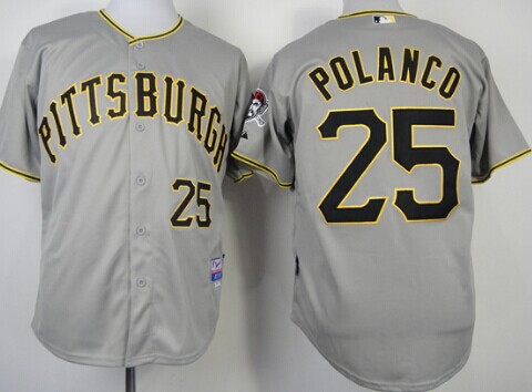 Pittsburgh Pirates #25 Gregory Polanco Gray Jersey