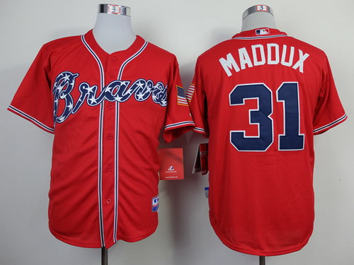 Atlanta Braves #31 Greg Maddux 2014 Red Cool Base Jersey