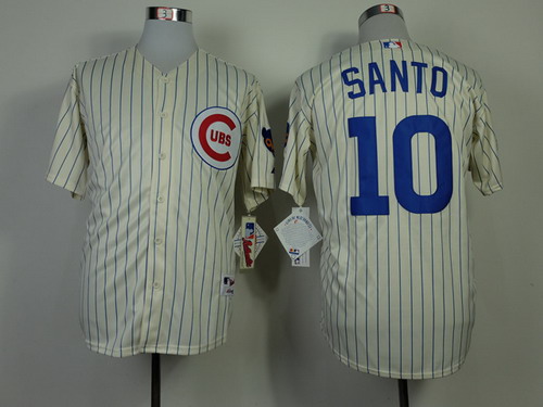 Chicago Cubs #10 Ron Santo 1969 Cream Jersey