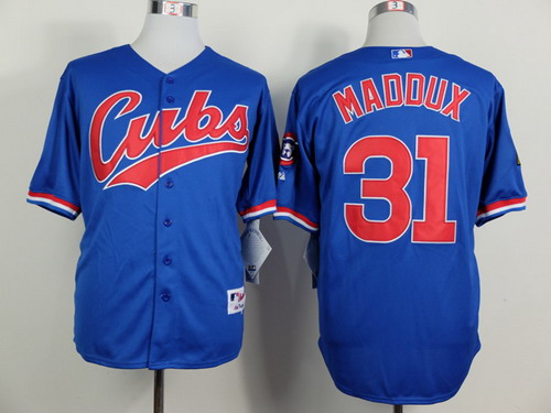 Chicago Cubs #31 Greg Maddux 1994 Blue Jersey