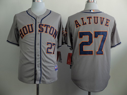 Houston Astros #27 Jose Altuve Gray Jersey