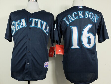 Seattle Mariners #16 Austin Jackson 2014 Navy Blue Jersey