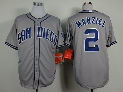 San Diego Padres #2 Johnny Manziel Gray Jersey