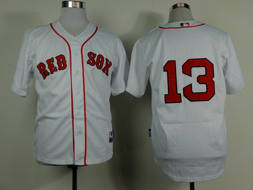 Boston Red Sox #13 Hanley Ramirez White Jersey