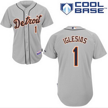 Detroit Tigers #1 Jose Iglesias Gray Jersey