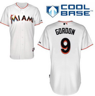 Miami Marlins #9 Dee Gordon White Jersey