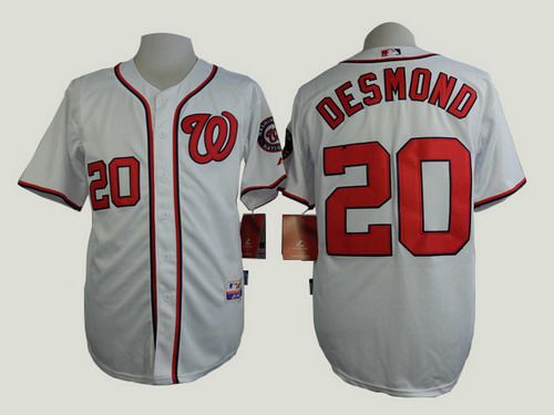 Men's Washington Nationals #20 Ian Desmond White Jersey