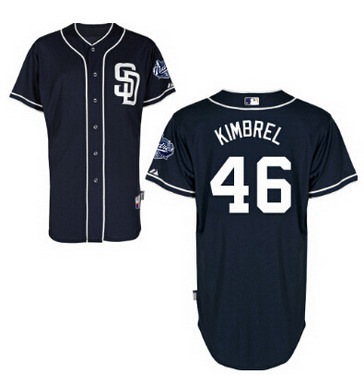 Men's San Diego Padres #46 Craig Kimbrel Navy Blue Jersey