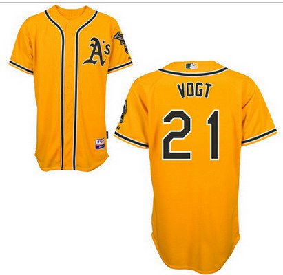 Men's Oakland Athletics #21 Stephen Yellow Jersey