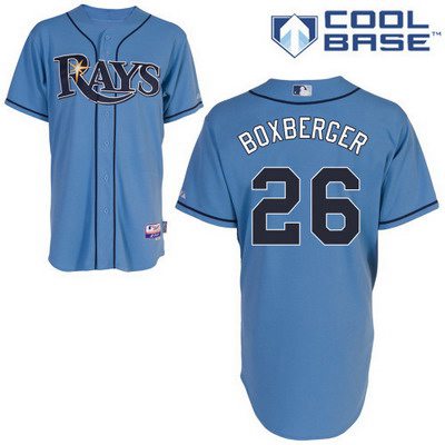 Men's Tampa Bay Rays #26 Brad Boxberger Light Blue Jersey