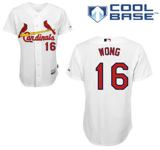 St. Louis Cardinals #16 Kolten Wong White cool base Baseball jersey