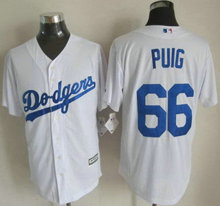 Los Angeles Dodgers #66 Yasiel Puig 2015 White Jersey