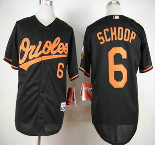 Men's Baltimore Orioles #6 Jonathan Schoop Black Jersey