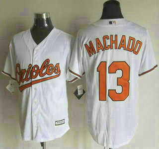 Men's Baltimore Orioles #13 Manny Machado Home White 2015 MLB Cool Base Jersey