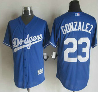 Men's Los Angeles Dodgers #23 Adrian Gonzalez Alternate Blue 2015 MLB Cool Base Jersey