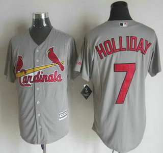 Men's St. Louis Cardinals #7 Matt Holliday Away Gray 2015 MLB Cool Base Jersey