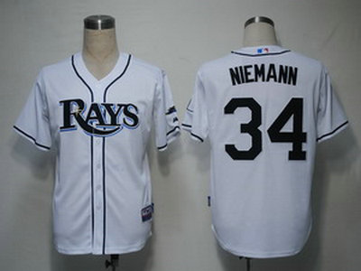 MLB Jerseys Tampa Bay Rays 34 Niemann White Cool Base